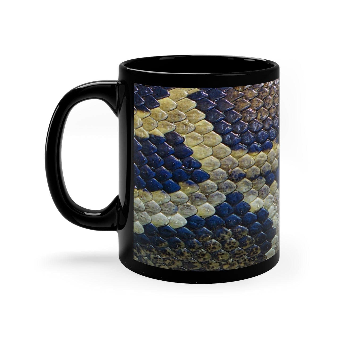 Snake Skin Black Ceramic Mug