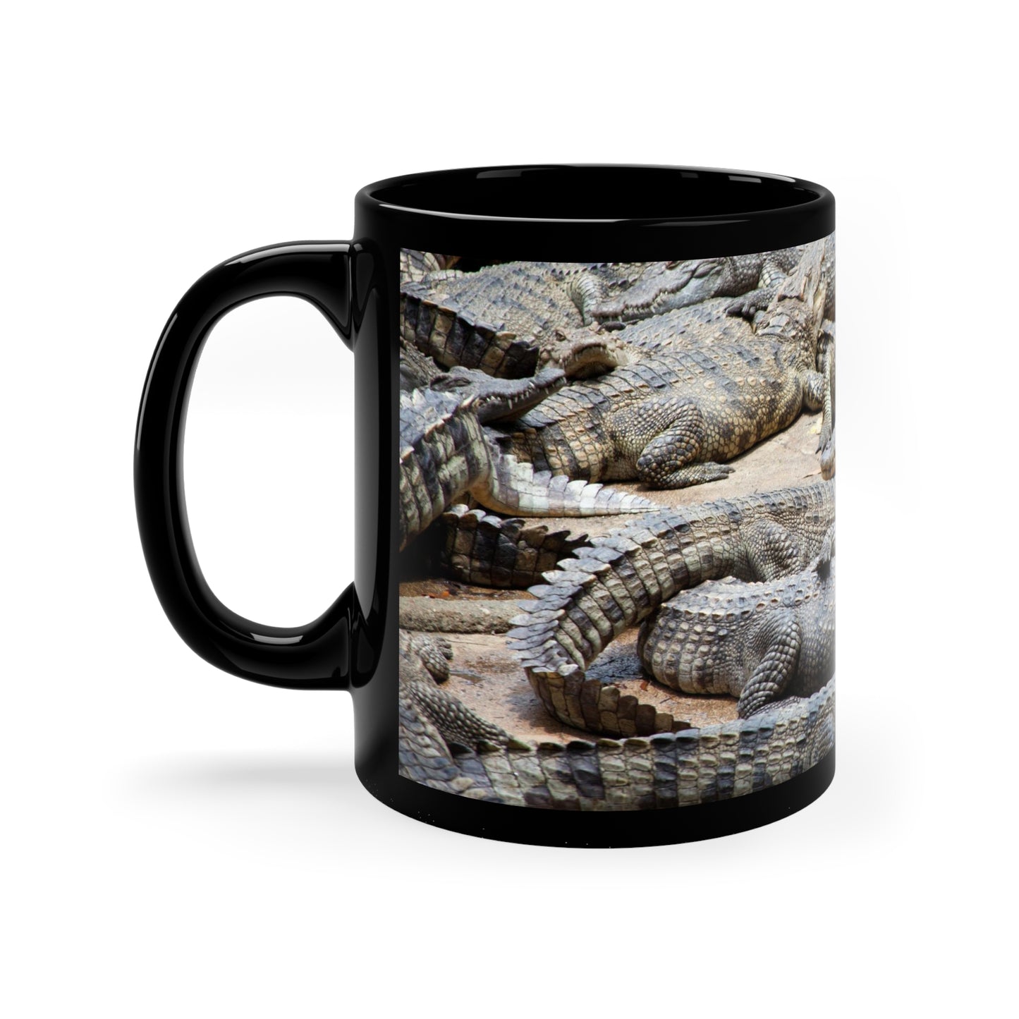 Crocodile Black Ceramic Mug