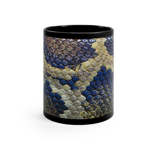 Snake Skin Black Ceramic Mug