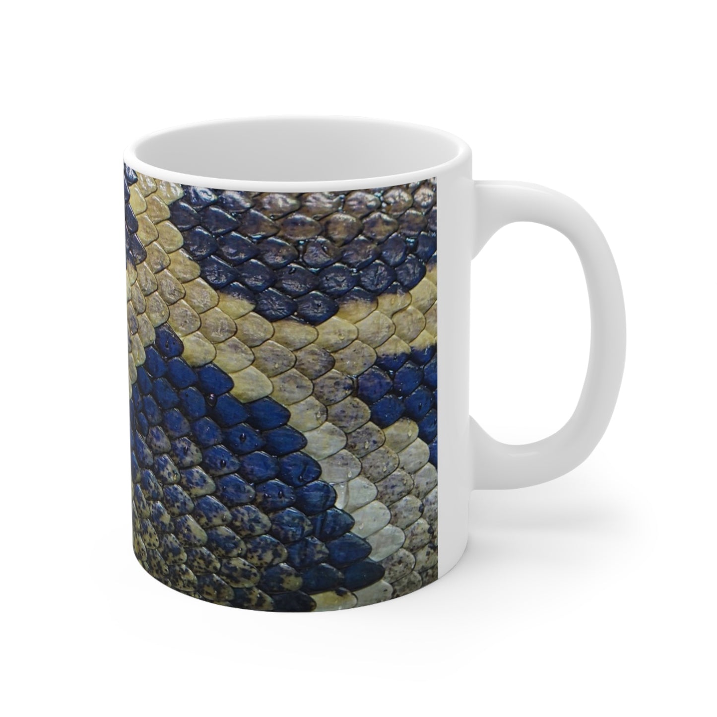 Snake Skin White Ceramic Mug