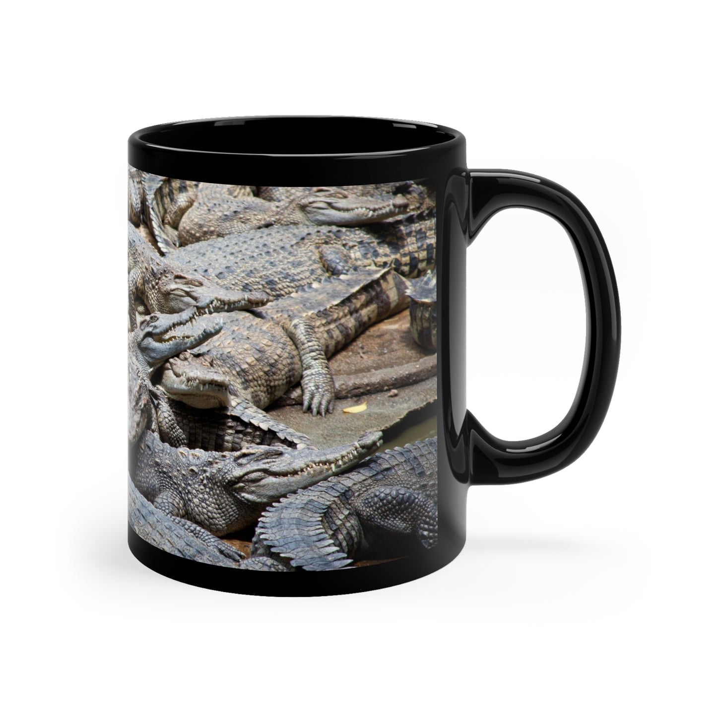 Crocodile Black Ceramic Mug