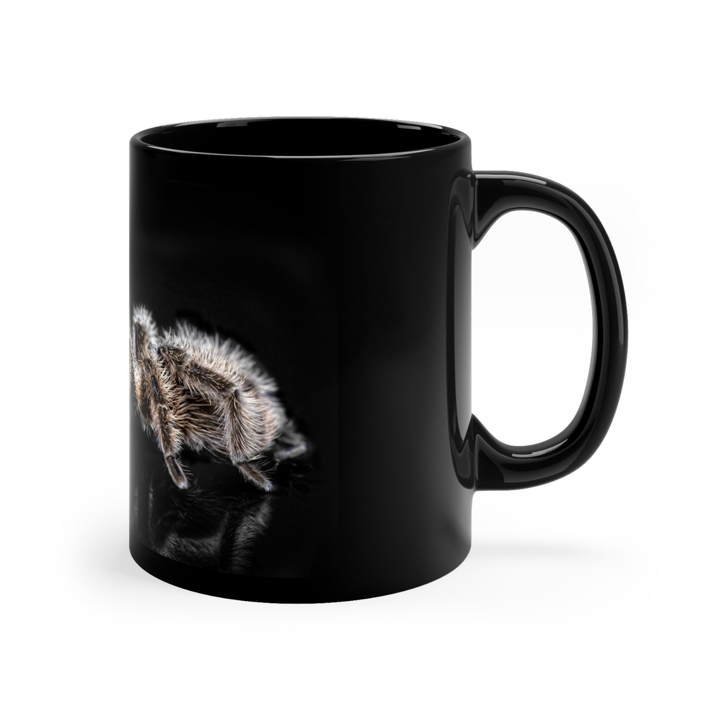 Tarantula Black Ceramic Mug