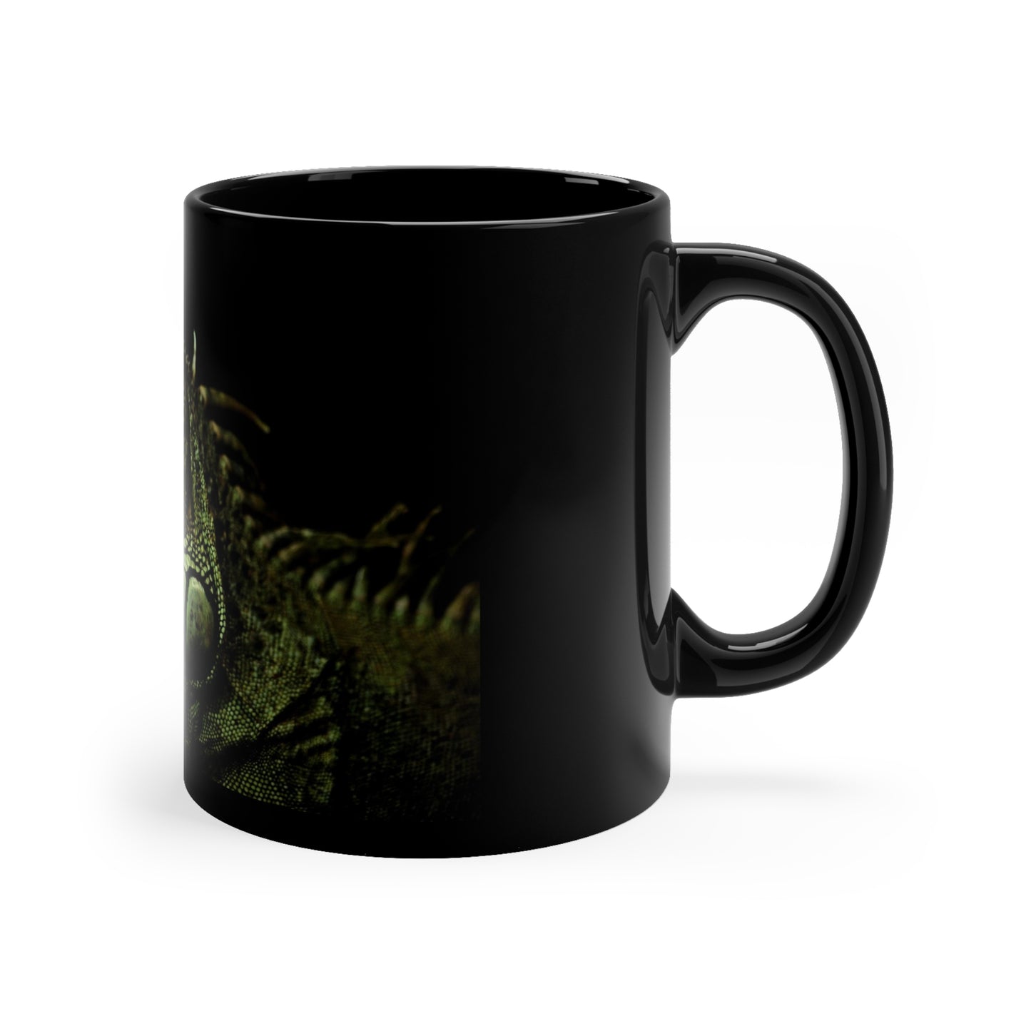 Iguana Black Ceramic Mug