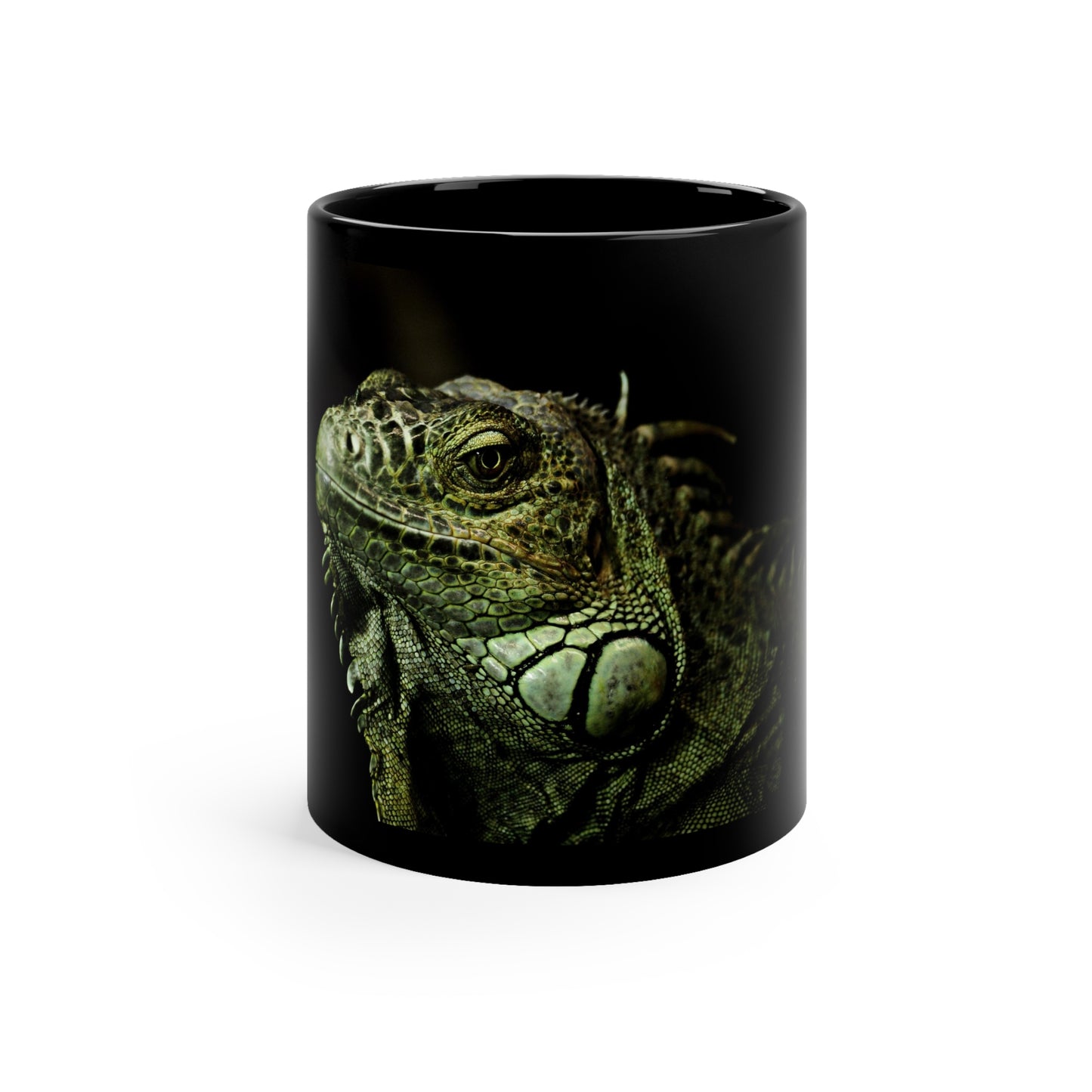 Iguana Black Ceramic Mug