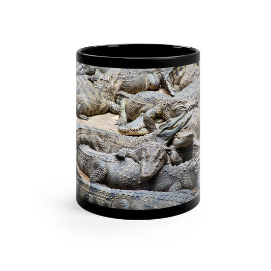 Crocodile Black Ceramic Mug