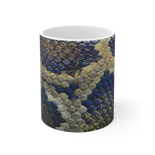 Snake Skin White Ceramic Mug