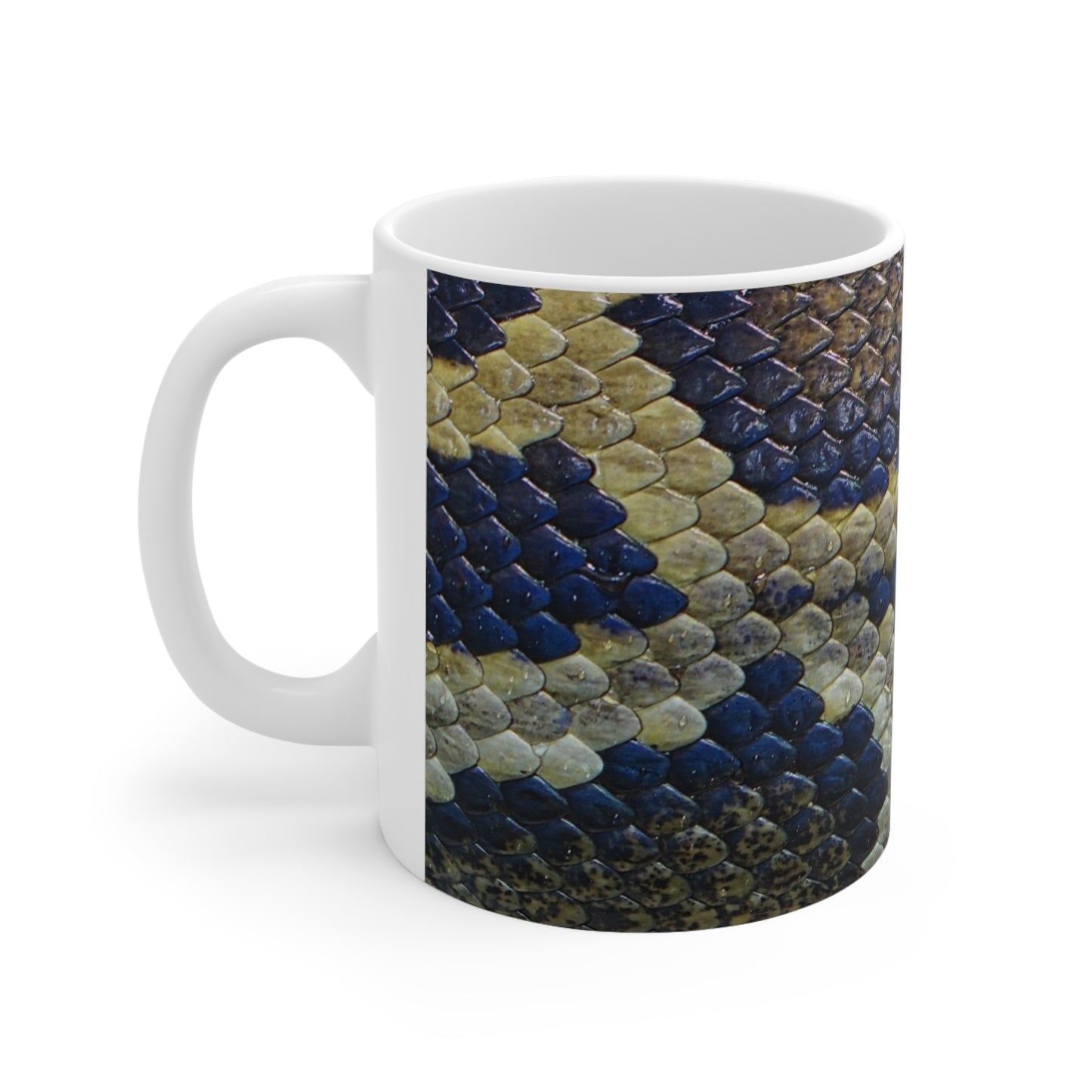 Snake Skin White Ceramic Mug