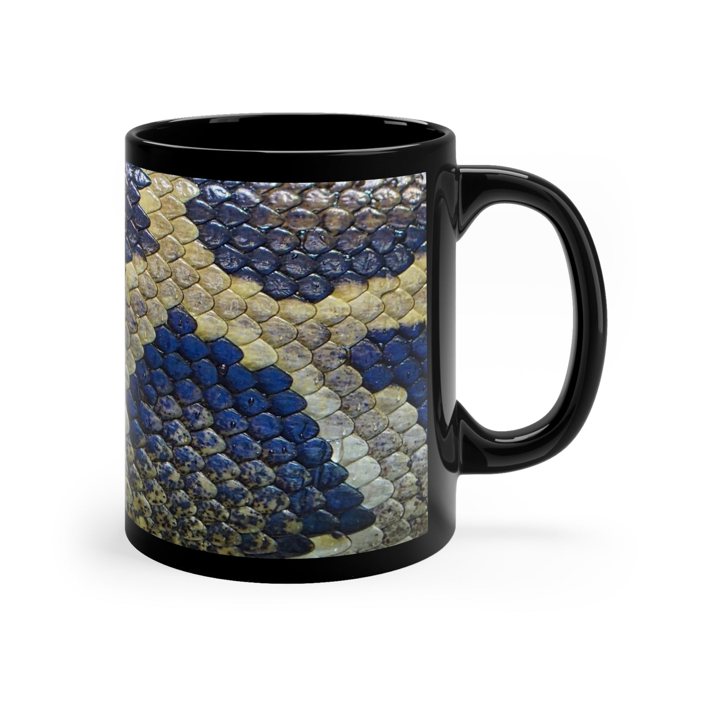 Snake Skin Black Ceramic Mug